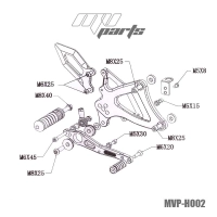 Commandes reculées mv parts honda cbr 400/500 r/f 2013-2016