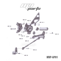 Commandes reculées mv parts aprilia rsv4 2009-2016