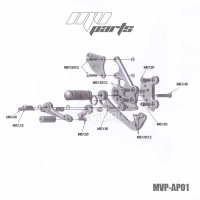 Commandes reculées mv parts aprilia rsv4 2009-2016