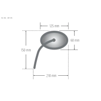 Paire de rétroviseurs universel oval aluminium