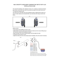 Commodo 22mm aluminium cnc 3 boutons poussoirs