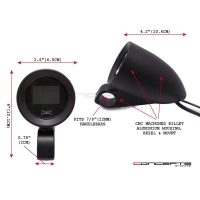 Compteur GPS digital 100% waterproof pour guidon 22mm Max Inc® - Moto Vision