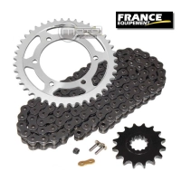 Kit chaine france équipement, chaine rk 520gxw - couronne acier