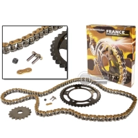 Kit chaine france équipement kawasaki zx 10 r 2016-2018 (abs ou non) 17x39 rk525ro