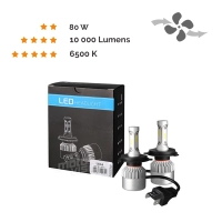 Pack 2 ampoules led type h7 - 8000 lumens / 6500k