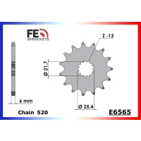 Kit chaine france equipement honda cb500f/x 2013-2021 chaine 520 xw'ring ultra renforcee