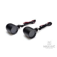 Paire de clignotants arrière bobber noire feu stop + position + clignotants