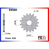 Kit chaine france équipement suzuki  gsxr 1340 hayabusa 2008/2019 18x43 rk530gxw ultra renforcée