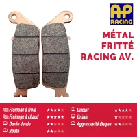 Jeu de plaquettes ap racing route racing métal fritté  avant