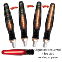 Paire de clignotants séquentiels universels + veilleuse à led + stop