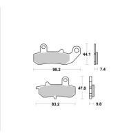 Jeu de plaquettes de frein arrières ap racing route métal fritté lmp235sr pour un étrier