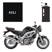 Peinture en spray suzuki pearl novelty black sv 650 s & n 2003-2004