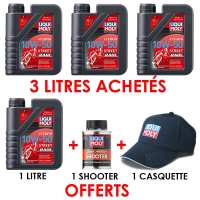 Lot liqui moly 100% synthèse 10w50 race 3 litres + 1 litre offert 