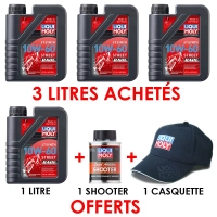 Lot liqui moly 100% synthèse 10w60 race 3 litres + 1 litre offert 