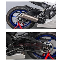 Paire de protection de bras oscillant carbone bikesplast yamaha r6 2017-