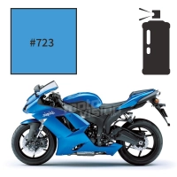 Peinture tricouche en spray kawasaki candy plasma blue zx6r 2005-2011