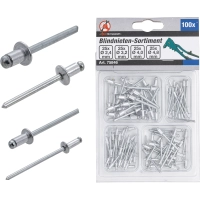 Assortiment de rivets pop bgs| ø 2,4 - 4,8 mm | 100 pièces