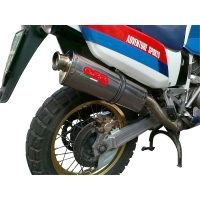 Pot gpr tri-ovale inox - homologué  - honda africa twin nxr 750 1990/92