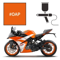 Peinture tricouche adrenaline orange pearl ktm rc 125 2014-2019