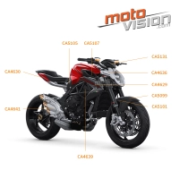 Caches arrières de réservoir carbone vernis mv agusta brutale 800 16/17