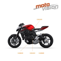 Caches arrières de réservoir carbone vernis mv agusta brutale 800 16/17