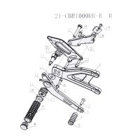 Commandes reculées mv parts honda cbr1000rr 2020 right