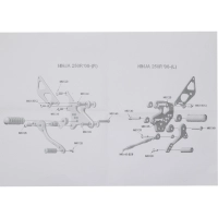 Commandes reculées mv parts kawasaki ninja 250r 2008-2012