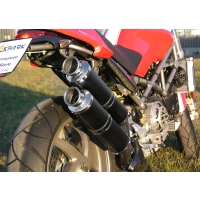 Echappement spark ducati monster s4 rs 2006-2008 modèle rond / finition carbone / la paire