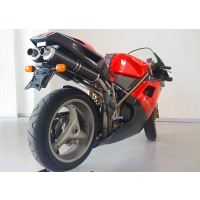 Echappement spark ducati 748 /sp/street 916 998 monster 900 1995-2003 modèle oval / finition titane / la paire