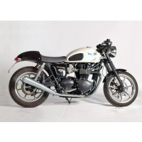 Echappement spark triumph bonneville t100 2014-2015 modèle 70's avec intermédiaire catalysé amovible