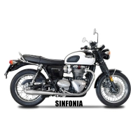 Echappement spark triumph bonneville t120 2016- modèle sinfonia / inox