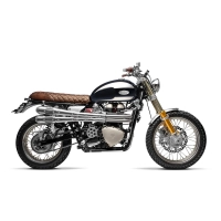 Ligne complète spark triumph scrambler 2006-2016 ligne 2 en 2, collecteur avec catalyseur inox + silencieux inox