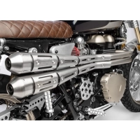 Ligne complète spark triumph scrambler 2006-2016 ligne 2 en 2, collecteur avec catalyseur inox + silencieux inox