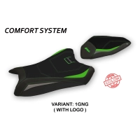 Funda de asiento compatible con kawasaki ninja zx 10 r (16-20) modelo hervas sistema de confort de color especial