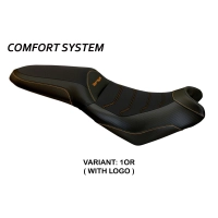 Seat cover compatible kawasaki versys 650 (07-21) elba total black comfort system model