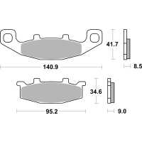 Set of brake pads SBS 597 (HS)