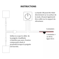 Instructions-bandes chauffantes pour poignées de guidon moto