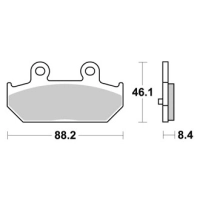 Jeu de plaquettes ap racing maxi scooter métal fritté avant/arrière