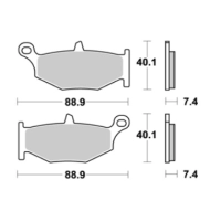 Jeu de plaquettes de frein arrières ap racing route métal fritté lmp433sr pour un étrier