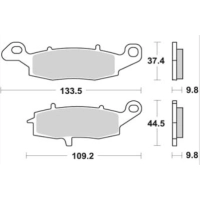 Jeu de plaquettes de frein arrières ap racing route métal fritté lmp520sr pour un étrier