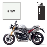 Peinture tricouche en spray triumph crystal white pearl 1050 speed triple r 2012