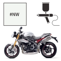 Peinture tricouche triumph crystal white pearl 1050 speed triple r 2012