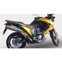 Pot gpr tri-ovale inox - homologué  - honda transalp xl 700 v 2007/14