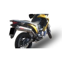 Pot gpr tri-ovale inox - homologué  - honda transalp xl 700 v 2007/14