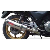 Pot gpr tri-ovale inox - homologué  - honda cb 500 - s 1993/05