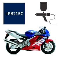 Peinture tricouche honda candy tahitian blue cbr600f 2000