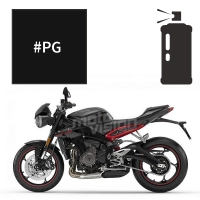 Peinture en spray triumph jet black street triple 800 2018