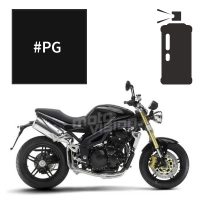 Peinture en spray triumph jet black 1050i speed triple 2005-2010