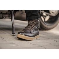 Chaussure urbaine moto blake shima homme en cuir brun