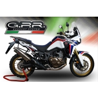 Pot gpr tri-ovale inox - homologué  - honda crf 1000 l africa twin